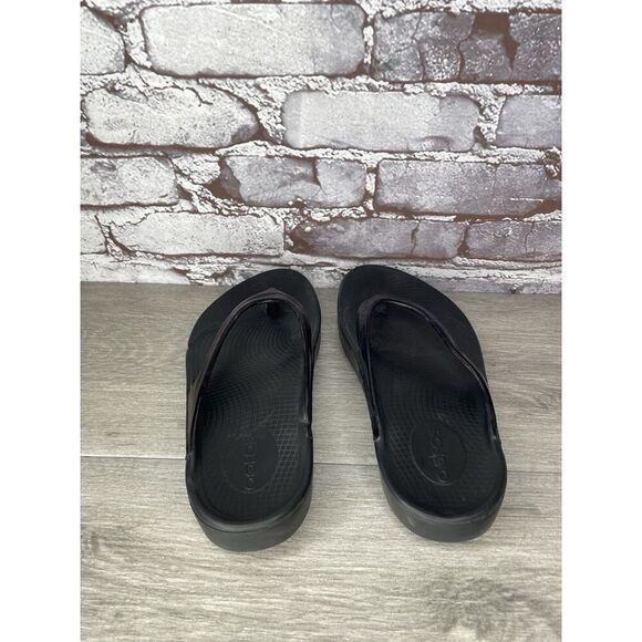 OOFOS OOlala Purple Metallic Recovery Flip Flop Sandals Women’s Sz 7.5M US/38EU - Picture 6 of 16